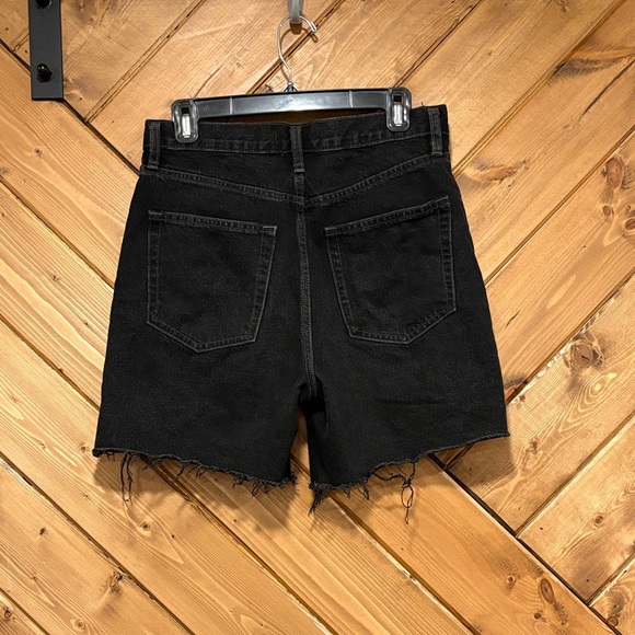 Oak & Fort Black Denim Women's Shorts Distressed Size 28 - Picture 4 of 5